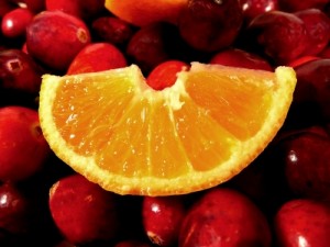 Orange and cranberries